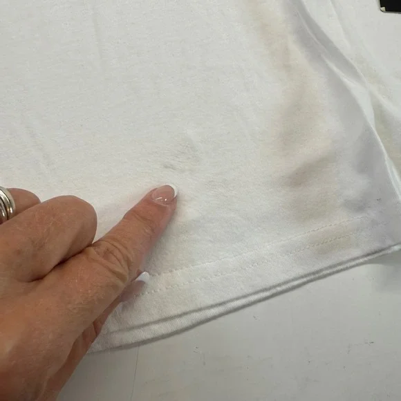 Tuckernuck Presley Boyfriend White Cotton T-Shirt Crew Neck Tee Top Small READ - Picture 5 of 8